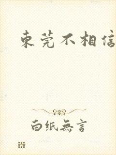 东莞不相信眼泪封面