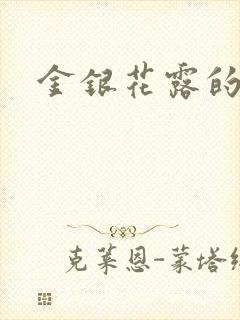金银花露的小说封面