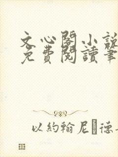 文心阁小说全文免费阅读笔趣阁