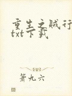 重生之贼行天下txt下载封面