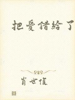 把爱错给了你