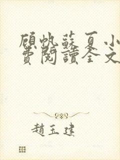 顾帆苏夏小说免费阅读全文封面