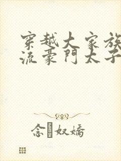 穿越大家族之风流豪门太子爷