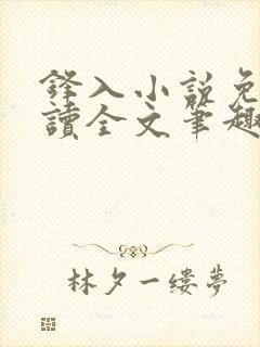 锋入小说免费阅读全文笔趣阁