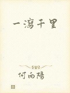 一泻千里封面
