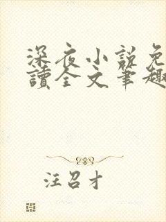 深夜小说免费阅读全文笔趣阁