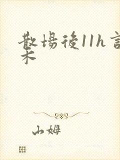 散场后11h言禾