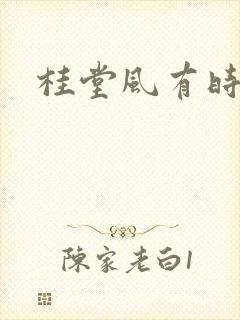 桂堂风有时封面