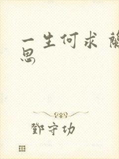 一生何求 兰思思