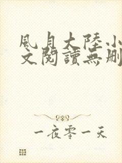 风月大陆小说全文阅读无删减封面
