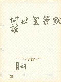何以笙箫默 小说