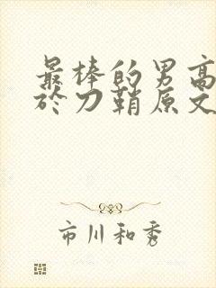 最棒的男高中生于刀鞘原文阅读