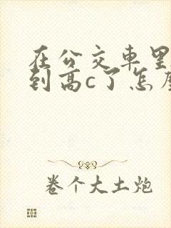 在公交车里c弄到高c了怎么办