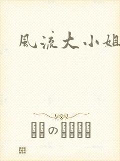 风流大小姐封面