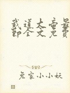 武道大帝最新章节全文免费阅读封面