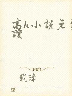 高h小说免费阅读