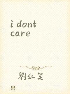 i dont care封面