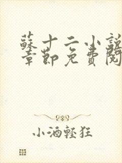 苏十二小说最新章节免费阅读封面