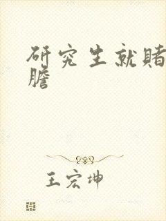 研究生就赌一个胆封面