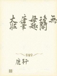 大唐母后无删减版笔趣阁封面