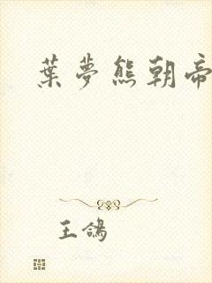 叶梦熊朝帝封面