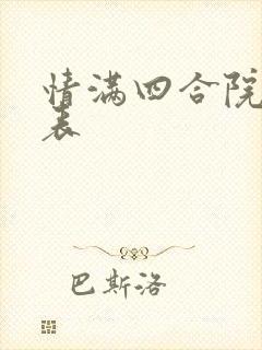 情满四合院演员表