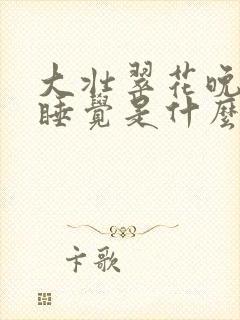 大壮翠花晚上不睡觉是什么电视剧