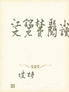 江铭林熙小说全文免费阅读