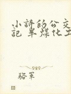 小诗的公交车日记 半煤化工