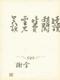 吴雪晴赵晓东小说免费阅读