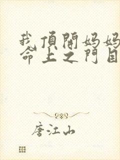 我顶开妈妈的生命上之门目录封面