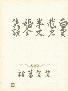 失婚半截白菜小说全文免费阅读