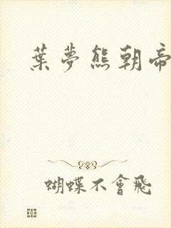 叶梦熊朝帝封面