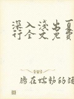 深入浅出夏寒陆行全文免费阅读笔趣阁番外