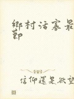 乡村活寡最新章节