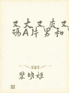 又大又爽又黄无码A片男和男