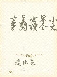 完美世界小说免费阅读全文封面