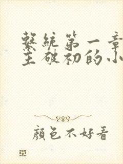 系统第一章给宿主破初的小说