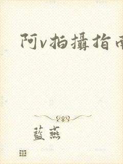 阿v拍摄指南封面