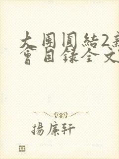 大团圆结2亲情会目录全文阅读视频