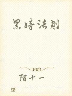 黑暗法则封面