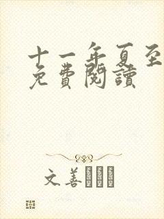十一年夏至小说免费阅读封面