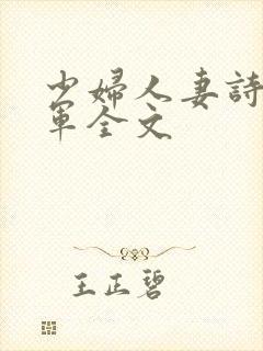 少妇人妻诗雨小军全文封面
