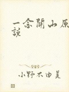 一念关山原著小说