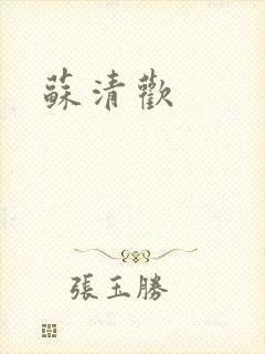 苏清欢封面