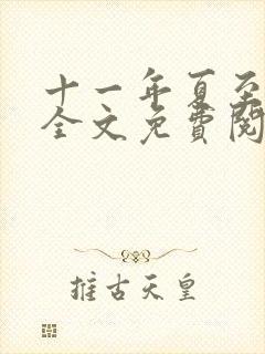 十一年夏至小说全文免费阅读封面