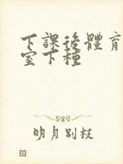 下课后体育器材室下种封面