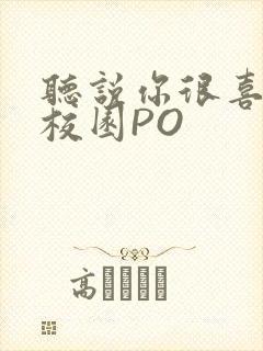 听说你很喜欢我校园PO封面