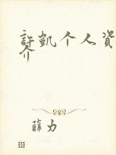 许凯个人资料简介封面