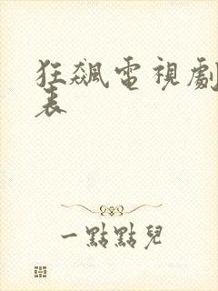 狂飙电视剧演员表